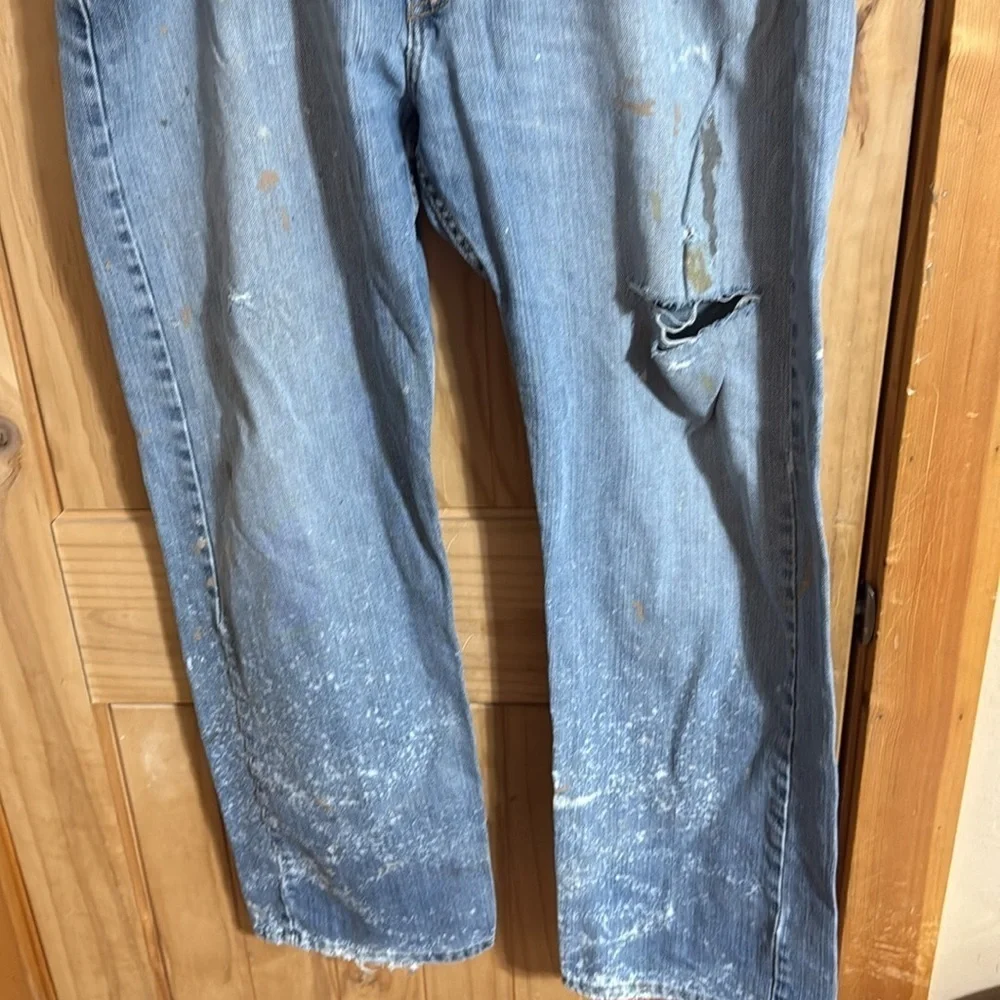 Levi’s 569 Classic Blue Distressed and stained Men's Jeans